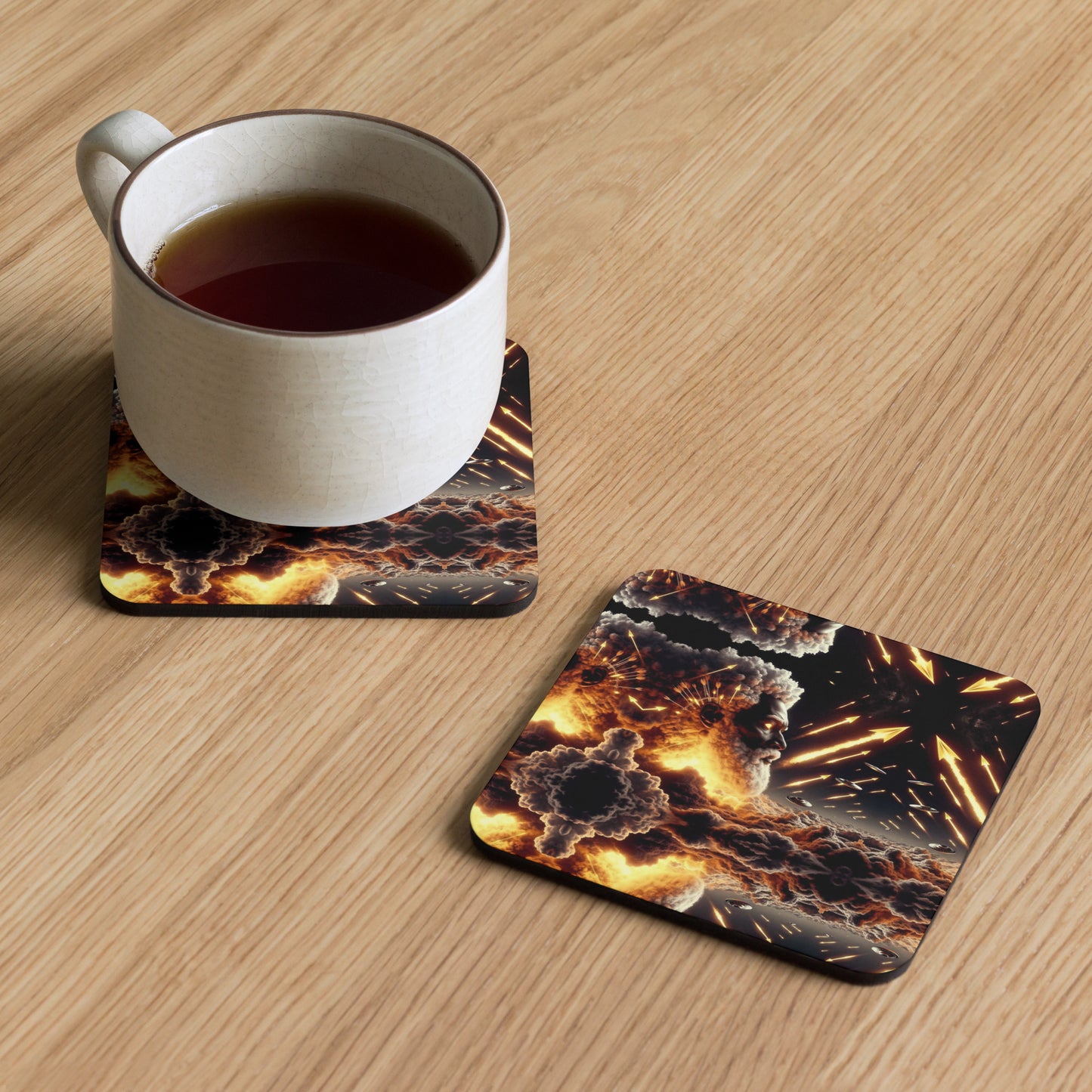 Cork-back coaster