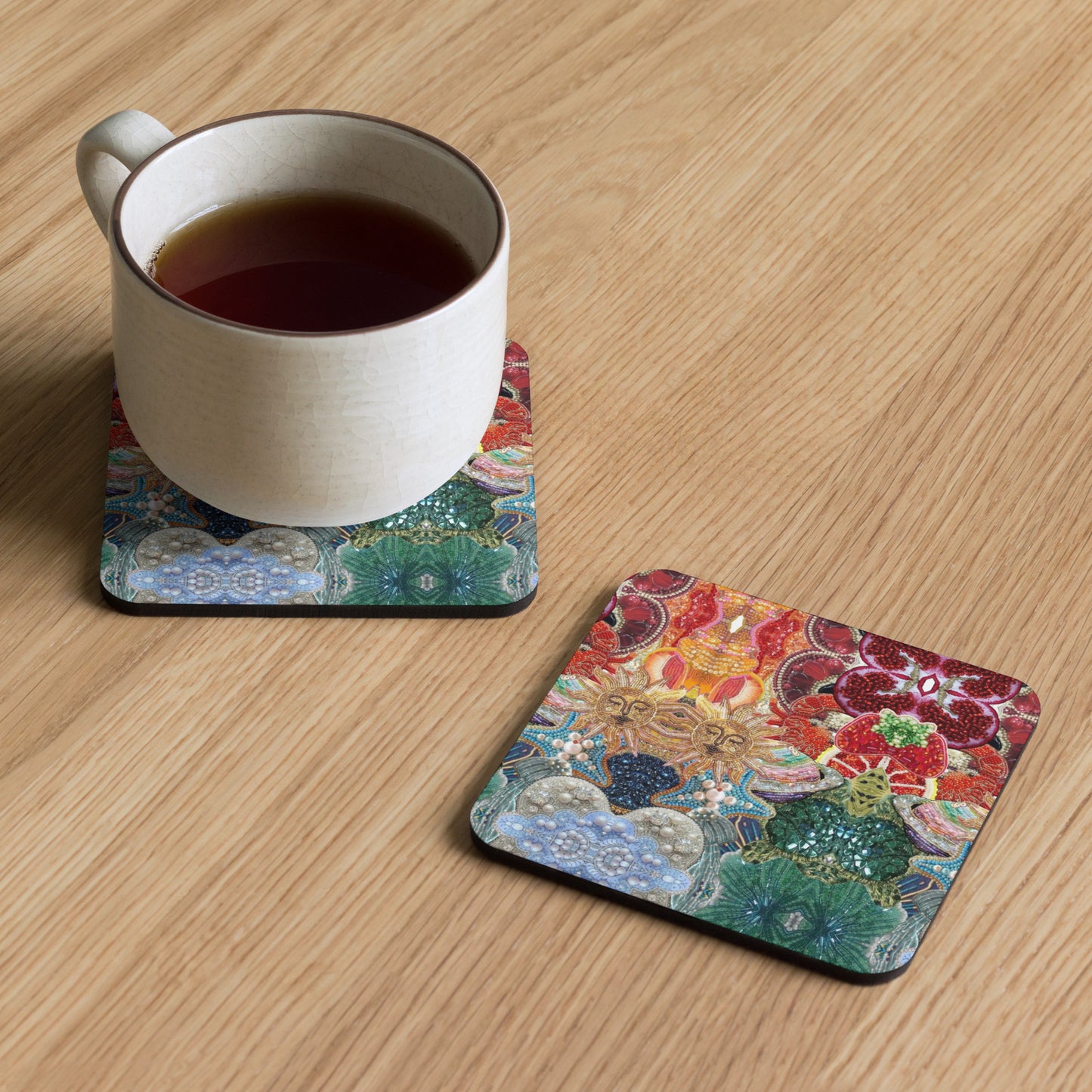 Cork-back coaster